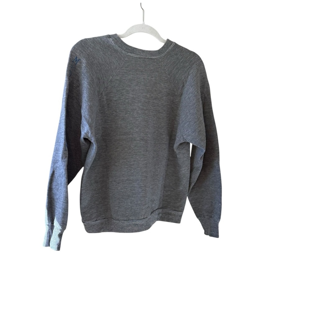 MONTANA SKI 🎿 Gray Crewneck Sweatshirt with Blue & Green Graphic - Picture 3 of 4
